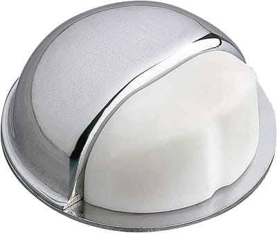 Metalen deurstopper met glanzend chroom afwerking - Ø 50 mm