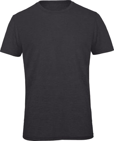T-shirt met ronde hals 'Triblend men' B&C Collectie Heather Donkergrijs - S