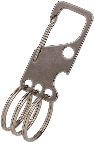 Dailygoods- Sleutelhanger Zware Zinklegering - Sleutelhanger met Flesopener - Sleutelhanger voor Auto/Huis - Sleutelhanger voor Volwassenen - Roestvrij Staal - 4,8x2cm - Autosleutelhanger