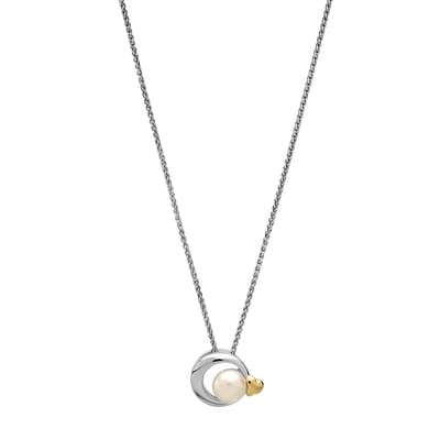 Orphelia 'Mathilde' Dames 925 Sterling Zilveren Set: Ketting-Hanger + Oorbellen - Zilver/Goud SET-7510/G