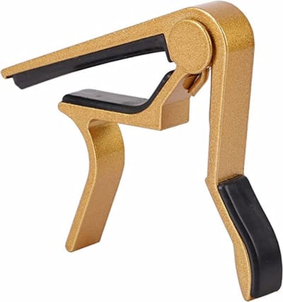 Jumada's Capo Gitaarklem - Snaren - Akoestisch - Elektrisch - Gitaar - Tool - Accessoire - Met Grip - Metallic - Goudkleurig