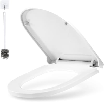 Toiletbril - WC-bril U-D - Badkamer Vernieuwen - Softclose Functie - Standaardmaat - Wit