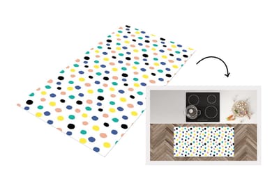 Keukenloper - Loper keuken - Stippen - Patronen - Geel - 120x60 cm - Keukenloper vinyl