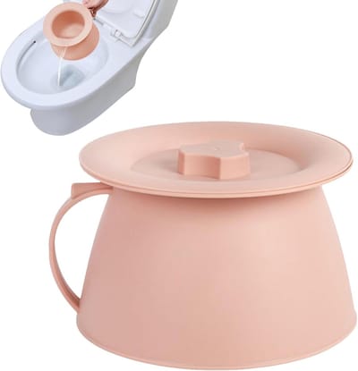 Kamer Pot - Urine Emmer - Draagbaar Gemak - Met Deksel Handvat - 1.5 Liter - Wit