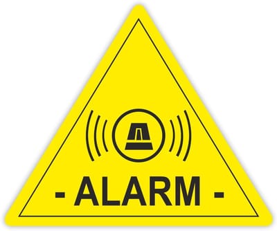 Gele Alarmstickers - Waarschuwingsborden - Beveiligingssysteem Melding - Zelfklevend Buitenplakbaar - 5 x 4 cm - Geel