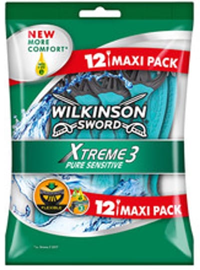 Xtreme3 ​​pure Sensitive (12 Pcs) - Disposable Razor For Men