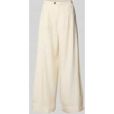 Wide leg bandplooibroek met steekzakken, model 'NATUK'