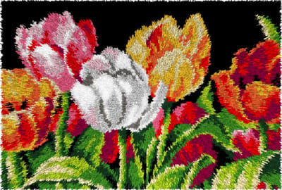 KNOOPKLEED ORCHIDEA - TULPEN - 50 x 75 cm