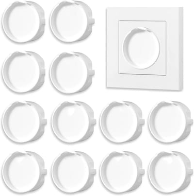 12 Stuks Silicone Stopcontactbeveiliging voor Kinderen – Volledig Gesloten Stekkerafdekking voor Gezinnen en Hotels