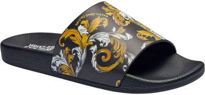 Versace Couture Heren Slipper Zwart YA3SQ4/G89 Gummy Baroque