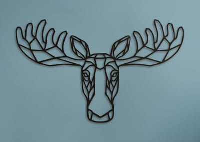 Wanddecoratie Polygon | Eland - M (25x40cm)