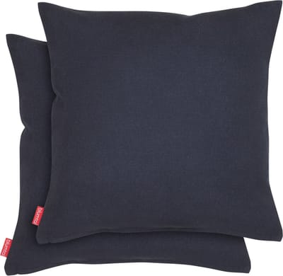 Blumtal Chenille Kussenslopen - Set van 2 - Zacht en met Blinde Rits - Kussenhoes 40 x 40, Dark Ocean Blue - Blauw