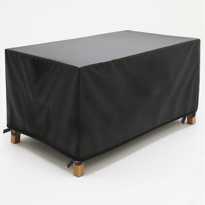 FEROCITY - Tuinmeubelhoes / Beschermhoes Tuinset - 140 cm x 100 cm x 72 cm - Waterdicht - Weersbestendig - UV-bestendig - Polyester 420D - Zwart - Tuinsethoes voor Tafel en Stoelen