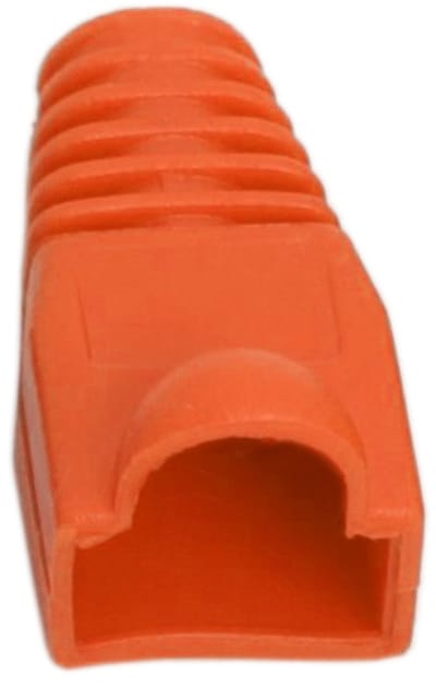 100x RJ45 Snagless Trekontlasting Oranje – Kabelbescherming voor Cat5 / Cat5e / Cat6 UTP – Netwerkkabel Boot - 100 Stuks [05230NA]