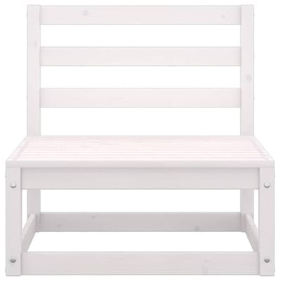 vidaXL - 3-delige - Loungeset - met - kussens - massief - grenenhout - wit