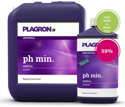 PH- 59% 5L, PH MIN 59% 1L, PLAGRON PH- 5L, PLAGRON PH MIN 5L, PH - VOOR PLANTEN, PLAGRON, WATER AFZUREN