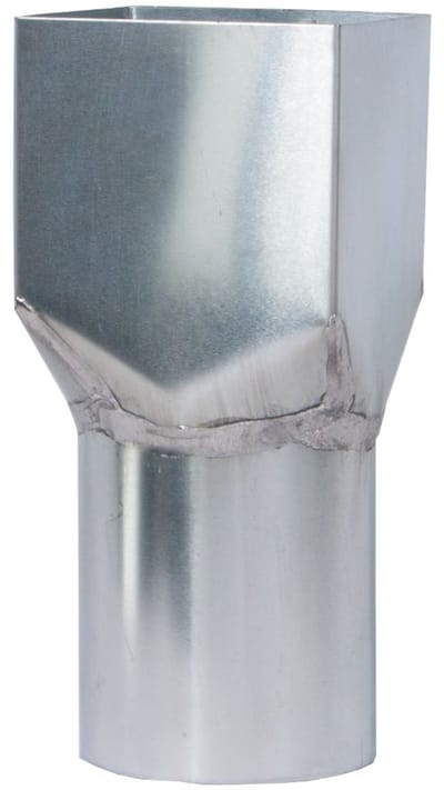 Zinken vierkant Verloop Vierkant 82 mm naar rond 78 mm