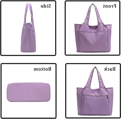Grote Waterdichte Shopper Tas voor Dames met Rits - Ideaal voor Reizen, Yoga en Dagelijks Gebruik