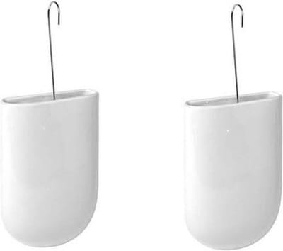 2x Radiator luchtbevochtigers wit met haak 13,5 cm
