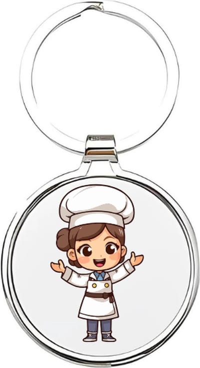 Akyol - Kok Sleutelhanger - kok - De beste kok - Chef - chefkok - keukenmedewerker - Koken - eten - restaurant - keukenmeester - Koksmuts - Keuken - kelner - sterrenchef - 4 x 7,5 CM