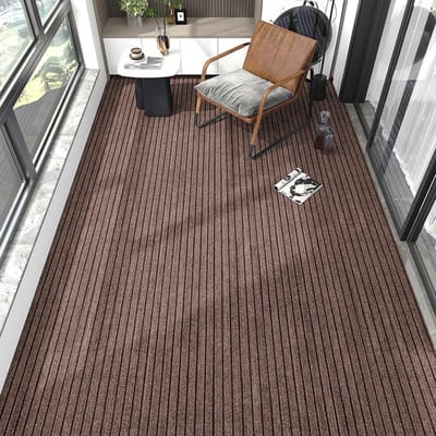 Buitenkarpet - Terrastapijt Dekentapijt - Buiten Leven - Waterdicht Antislip - 50x80cm - Koffie