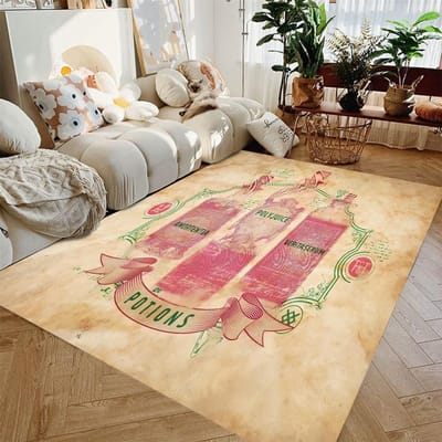 Harry Potter Zweinstein Tapijt Vloerkleed voor Huis Woonkamer Slaapkamer Bank Deurmat Decoratie, Speelkleed voor Kinderen Antislip Vloermat 120*160cm