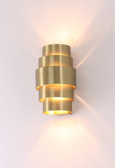 Wandlamp - goud - 2 x G9 - 22cm hoog