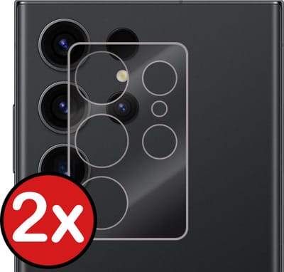 Camera Lens Protector - 2 Stuks - Geschikt voor Samsung Galaxy S23 Ultra - Camera Screenprotector - Beschermglas - Gehard Glas - Tempered Glass - Screen Protector