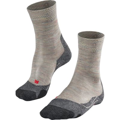 FALKE TK2 Melange Wandelsokken anti blaren, medium padding merinowol sportsokken dames groen - Maat 35-36