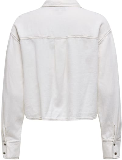 ONLY - ONLCARO L/S LINEN BL CROP SHIRT CC PNT - Dames - Blouses