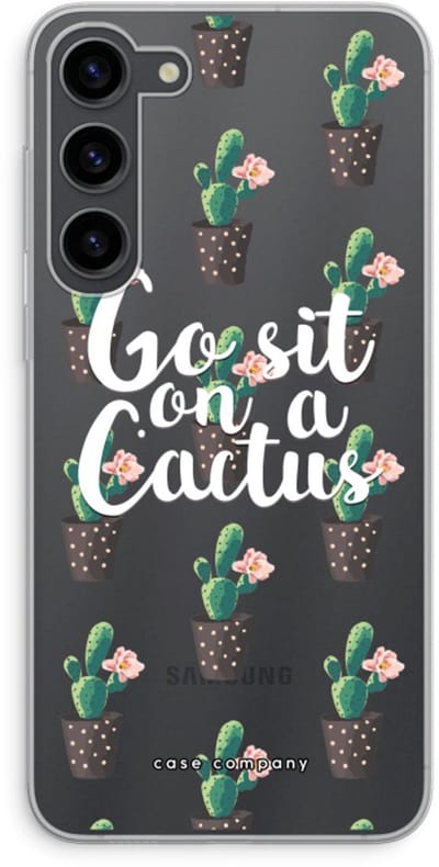 Case Company® - Hoesje geschikt voor Samsung Galaxy S23 Plus hoesje - Cactus quote - Soft Cover Telefoonhoesje - Bescherming aan alle Kanten en Schermrand