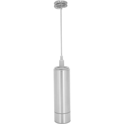 Mousseur à Lait Électrique Portable en Acier Inoxydable Mélangeur Batteur à Œufs Manuel Outil de Cuisine white