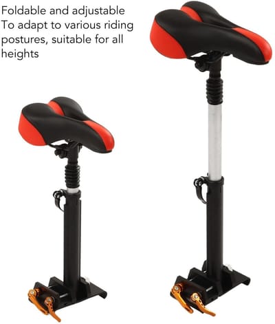 Dailygoody - Zadel voor Elektrische Scooter - Opvouwbaar - Comfortabel - Verstelbaar - Schokabsorptie - Aluminiumlegering - Geschikt voor M365
