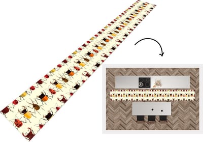 Keukenloper - Keukenmat - Kever - Patronen - Insecten - 400x50 cm - Keuken vloerkleed