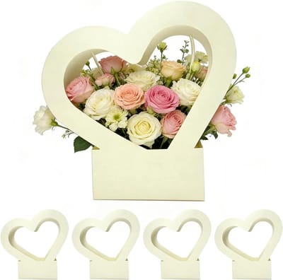 Bloementas - Boeket Houder - Bloemen Presenteren - Vochtbarrière - 5 Delig - Crèmekleurig