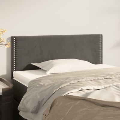 vidaXL - Hoofdbord - 90x5x78/88 - cm - fluweel - donkergrijs