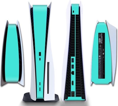 Gadgetpoint - Console Sticker Strip voor PS5, PlayStation 5 - Performance Gaming Skin - Bescherming Accessoires - Lichtblauw