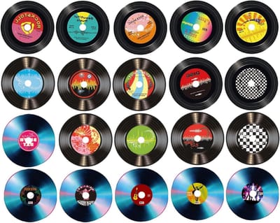 Retro Vinyl Platen Wanddecoratie - Unieke Decoratie voor Thuis, Café en Feestjes, Zwart, 80s Stijl, Muurkunst, Vintage Decor