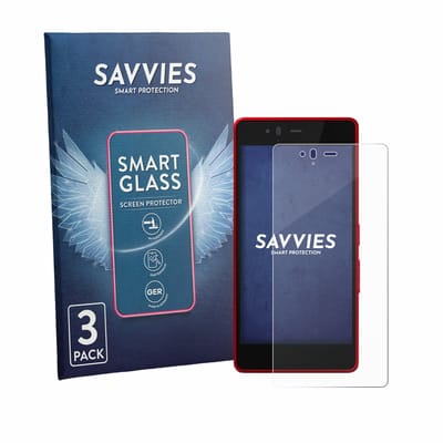 3 Stuks Savvies Screenprotector - geschikt voor Fujitsu Arrows M04 - beschermfolie glas transparant