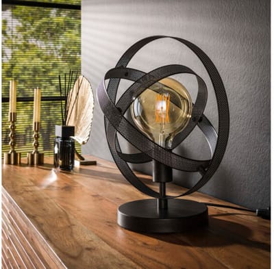Tafellamp Cosmos Mesh in Artic Zwart voor Moderne Interieurs - 32x28x38 cm - Tafellampen - Elegante Mesh Stijl - Sfeervol Verlichting - Ideaal voor Woonkamer of Werkruimte