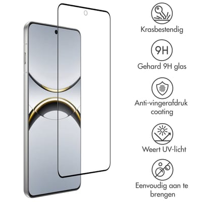 Accezz Screen Protector - Geschikt voor Oppo Find X8 Pro - Gehard Glass Full Cover