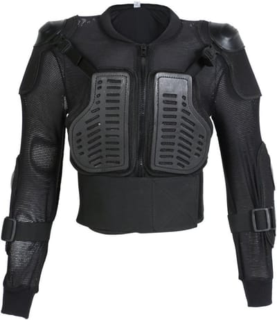 Kinder Bodyprotector - Rugbescherming Jas - Sport Bescherming - 7-Zones Rugprotector - 8 Jaar - Zwart