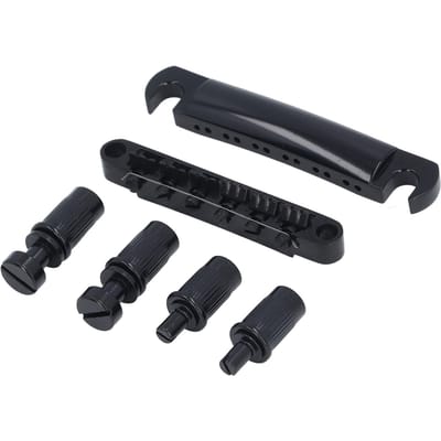 Chevalet à sillet 12 cordes et cordier avec plots Métal Ensemble de cordier de guitare Remplacement pour LP