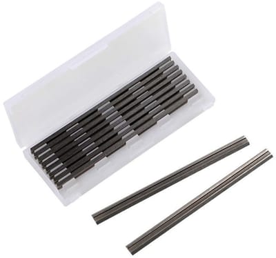 Dailygoody - Omkeerbare Schaafbladen 82mm - Scherp en Precisie - Zwart - Houtbewerking - Perfect voor Makita en Decker - 10 Stuks