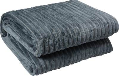 Clayre & Eef Plaid 180x200 cm Grijs Polyester
