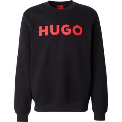 Hugo Heren-sweater van French Terry met contrasterend logo (Zwart)