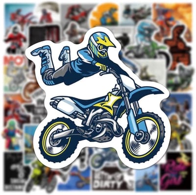 Go Go Gadget - 50 Stickers Mix Pack - Voor Fiets, Step, Laptop, Skateboard, Koffer, Helm, etc. - Bullet journal - Junk journal - MotorCross - Motors