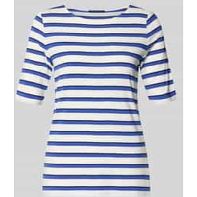 T-shirt van viscosemix met boothals