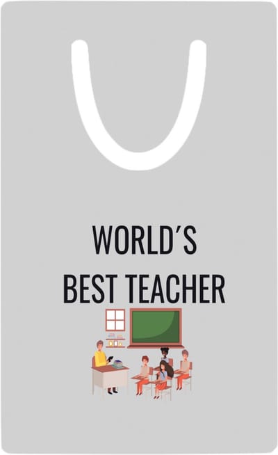 Hacebo® - worlds best teacher metalen boekenlegger - Docent - cadeau docent - cadeau - juf bedankt cadeau - meester bedankt cadeau - leerkracht bedankt cadeau - cadeau Bladwijzer boekenleggers - 7.6 cm x 5cm