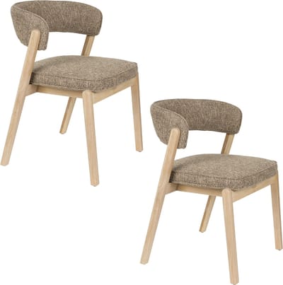 Zuiver Bright Eetkamerstoelen Bruin - Set van 2
